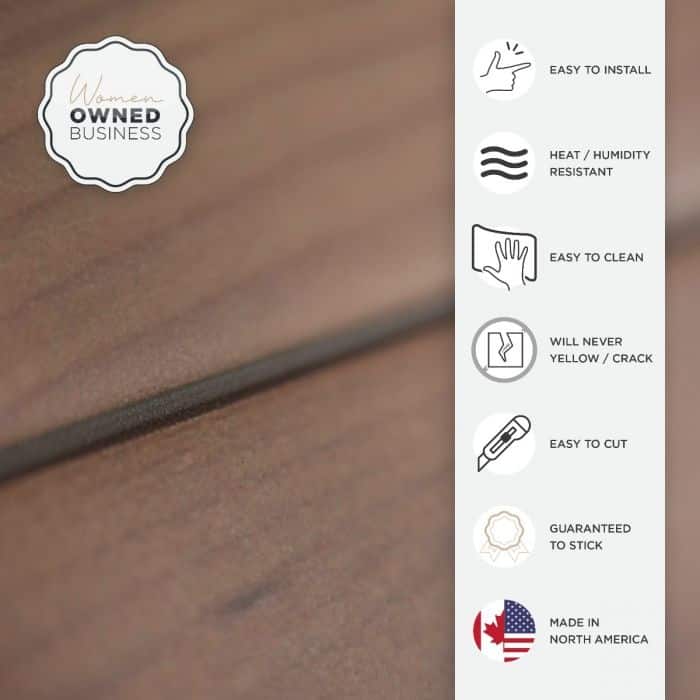 Peel and Stick Backsplash Tile - Smart Tiles Norway Walnut - Kitchen and Bathroom Stick on Tiles