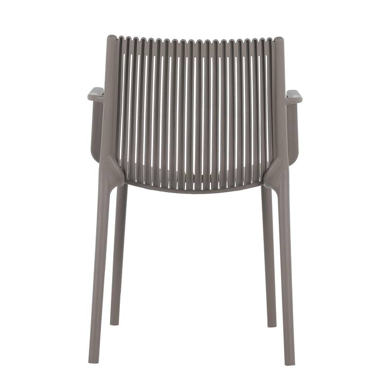 Patio Stackable Dining Chair, All-Weather, Polypropylene, Set of 4