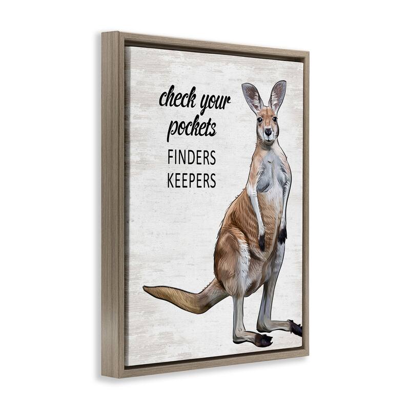 Stupell Check Pockets Laundry Rule Framed Floater Canvas Wall Art Design By Lettered and Lined