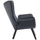 preview thumbnail 55 of 92, Upholstered Wingback Armchair Leisure Accent Chair, Single - 40.55" H x 28.34" W x 33.1" D