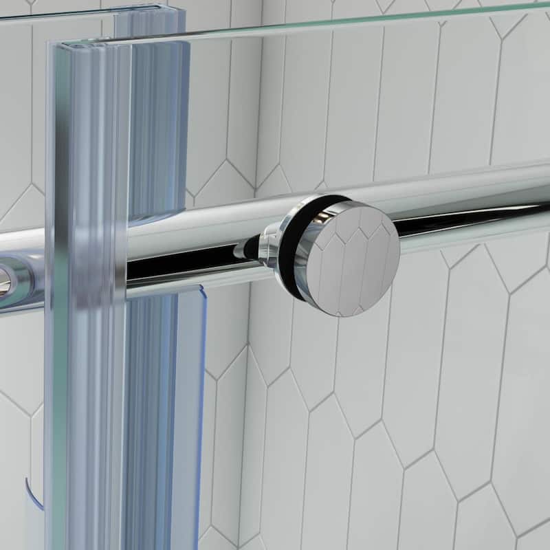 Seawin Cosmo 44 - 48 x 77 inches Frameless Sliding Shower Door 3/8 in. (10 mm) Clear Tempered Glass with NanoShield Coating