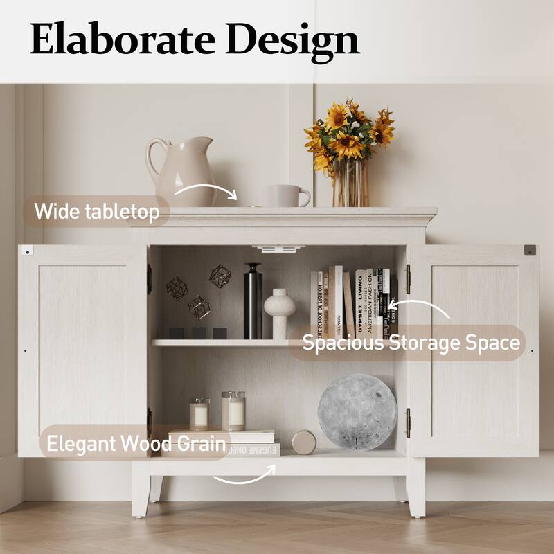 2 Door Rattan Storage Cabinet