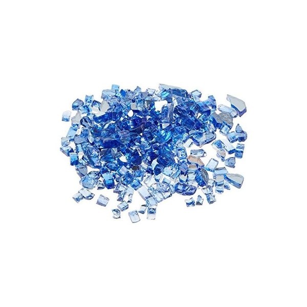 AZ Patio Heaters RFGLASS-2-CBLT Reflective Fire Pit Fire Glass in Cobalt, 20lbs - cobalt