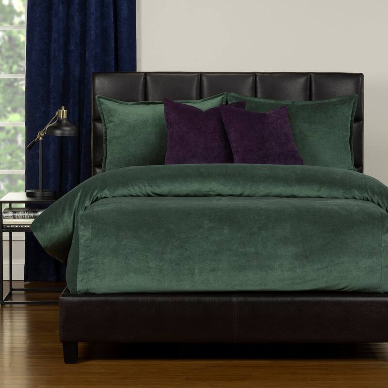 Mixology Padma 5 Piece Bed Cap Set with Sewn Corners - Emerald - Queen