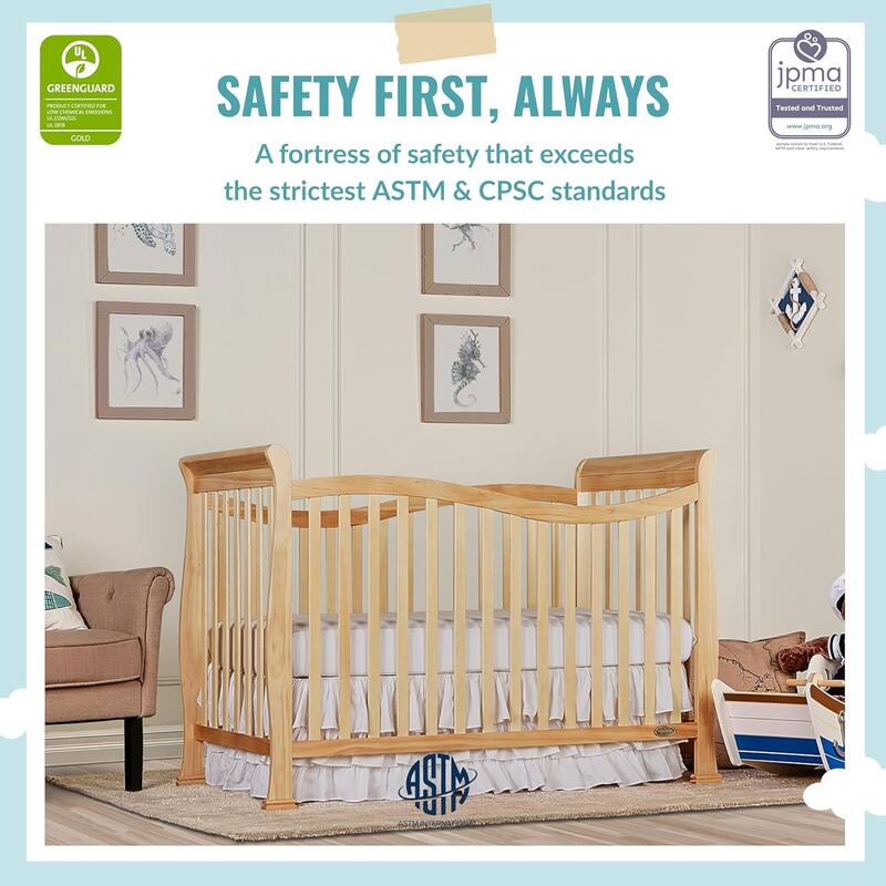 Dream on Me Violet 7-in-1 Convertible Life Style Crib - Natural
