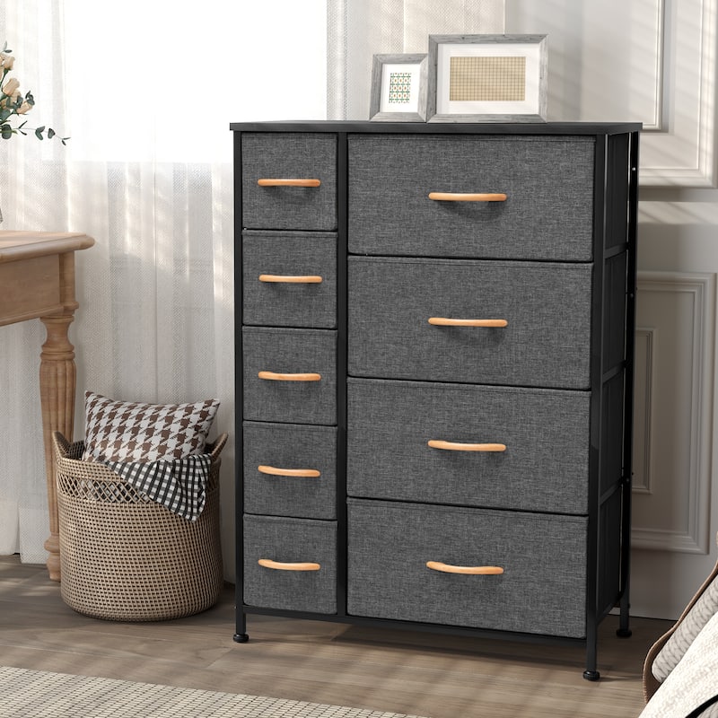 Pellebant Fabric Vertical Dresser Storage Tower with 9 Drawers