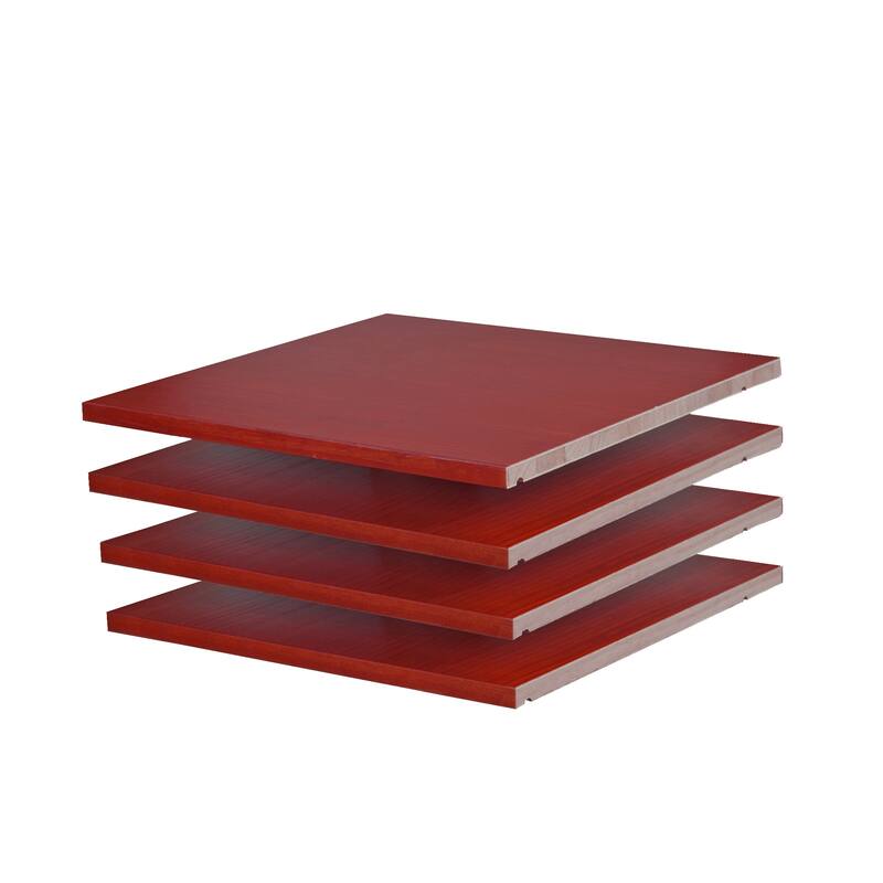 Palace Imports 100% Solid Wood Set of 4 Small Shelves for Family Wardrobe Armoires