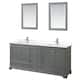 Option Dark Gray, Chrome Trim, White Quartz Top