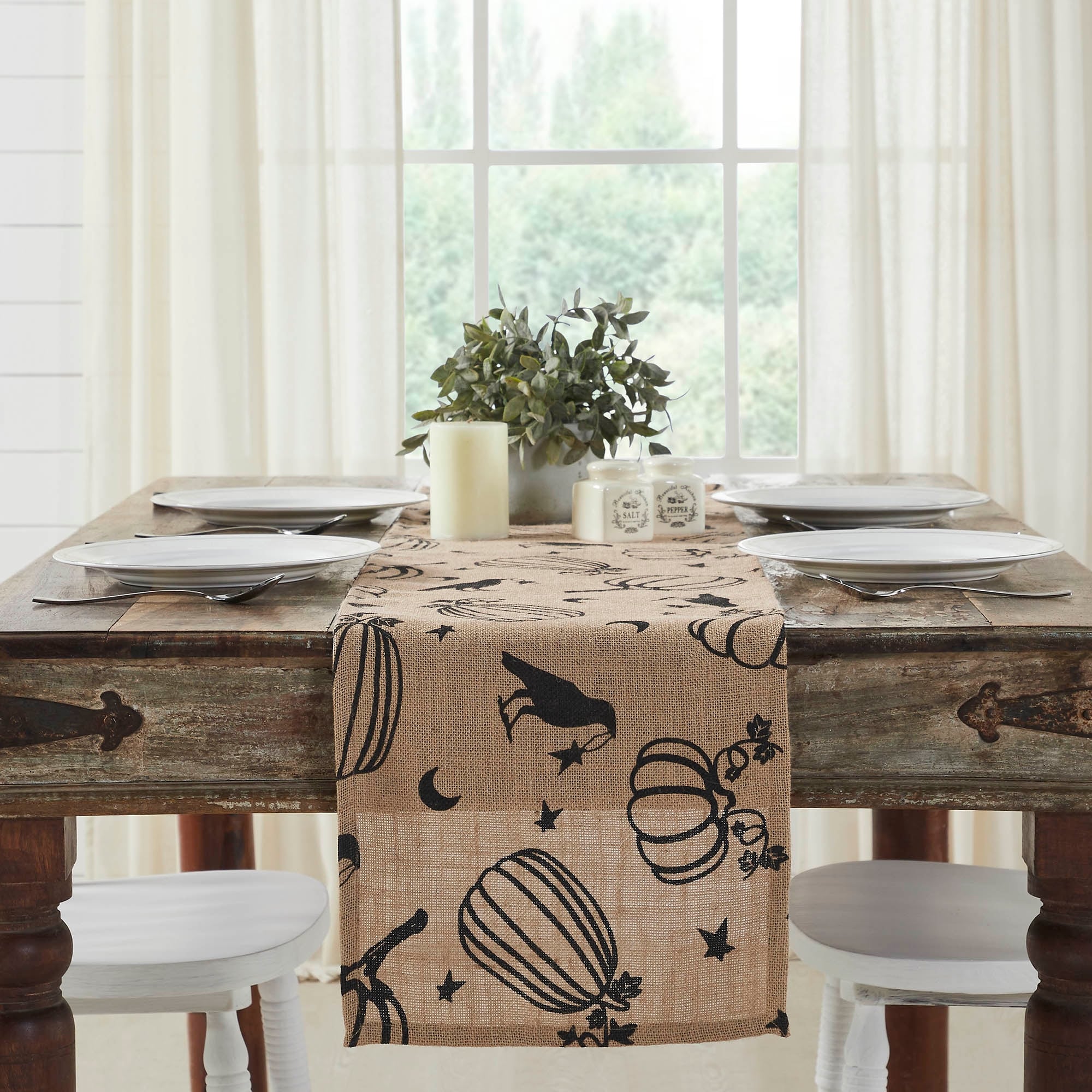 Raven Harvest Burlap Jute Runner 12x36