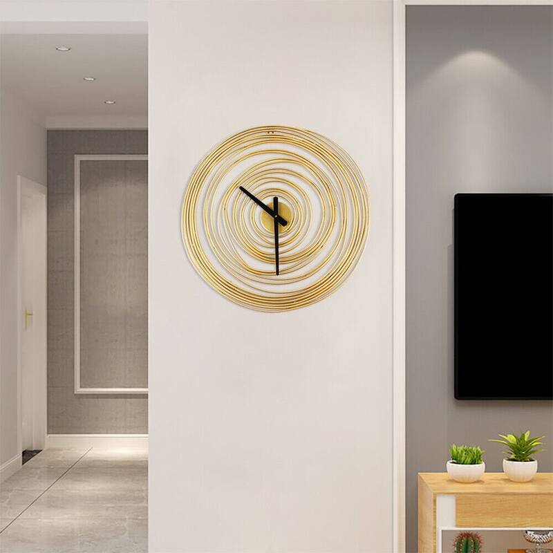 Round Decorative Wall Clock Tree Rings Theme Modern Wall Clock - 19.29 x 19.29inches