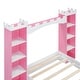 preview thumbnail 18 of 17, Twin Size Castle-Shaped Kids Platform Bed Frame with 2 Storage Bookshelf, Wooden Dreamy Princess Bed
