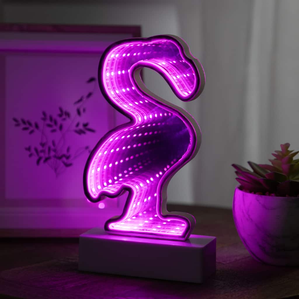 LED Lighted 3D Flamingo Tunnel Light - 8"