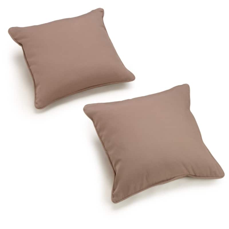 18-inch Twill Throw Pillows (Set of 2) - Toffee