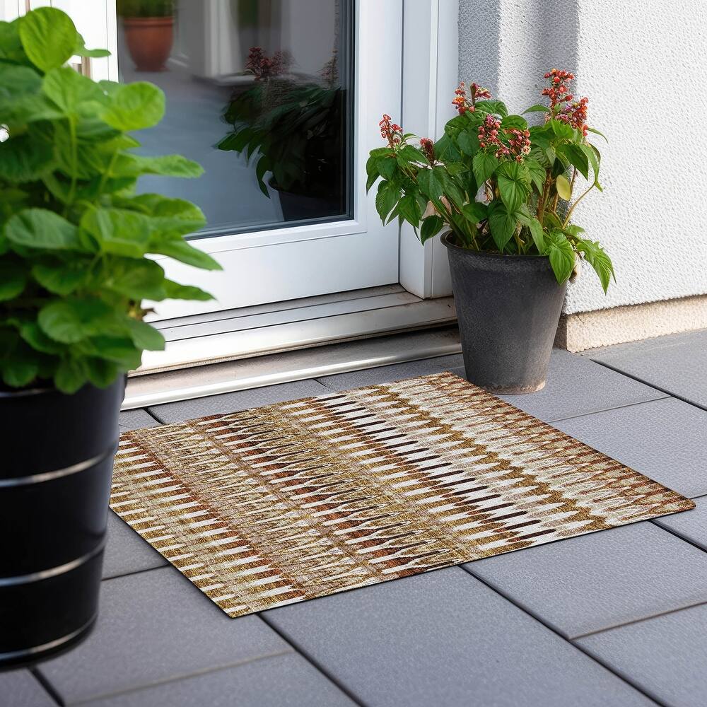 Machine Washable Indoor/ Outdoor Chantille Moroccan Boho Rug