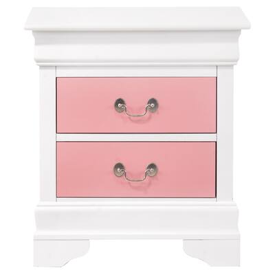 Louis Philippe 2-Drawer Nightstand (24 in. H X 22 in. W X 16 in. D)