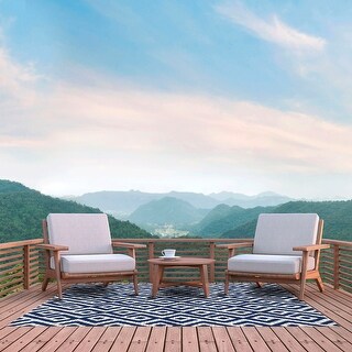 Foss Floors 6X8 Abstract Indoor/Outdoor Area Rug - Bed Bath & Beyond ...