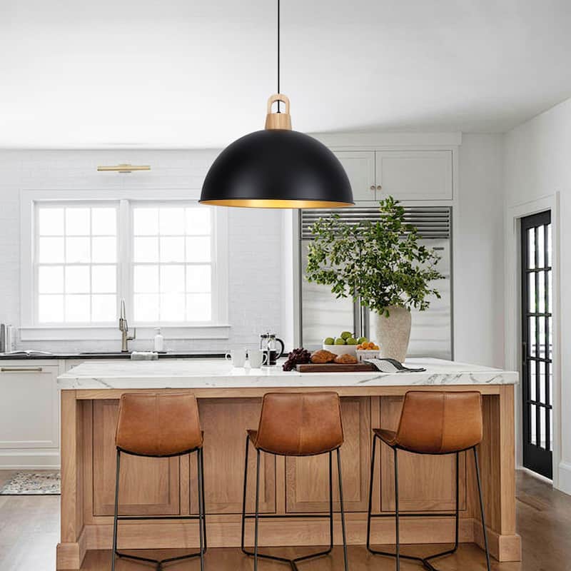 1 - light Industrial Dome Pendant Modern Hanging Lamp for Dining Room Living Room Foyer