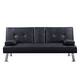 Faux Leather Loveseat Sofa Bed provides Convertible Sleeper ...
