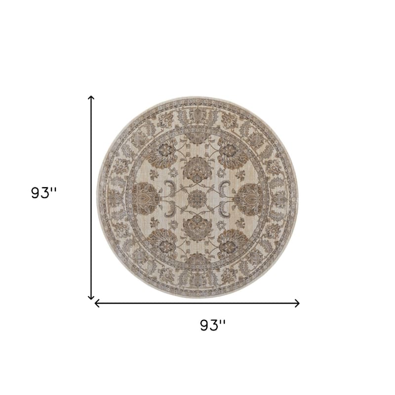 Sidaw Power Loomed Distressed Geometric Area Rug By HomeRoots - 93' X '93' X '0.39