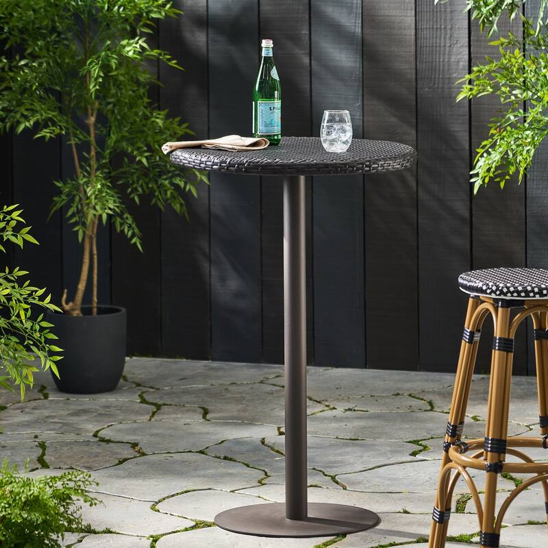Outdoor 26" Round PE Rattan Bar Table