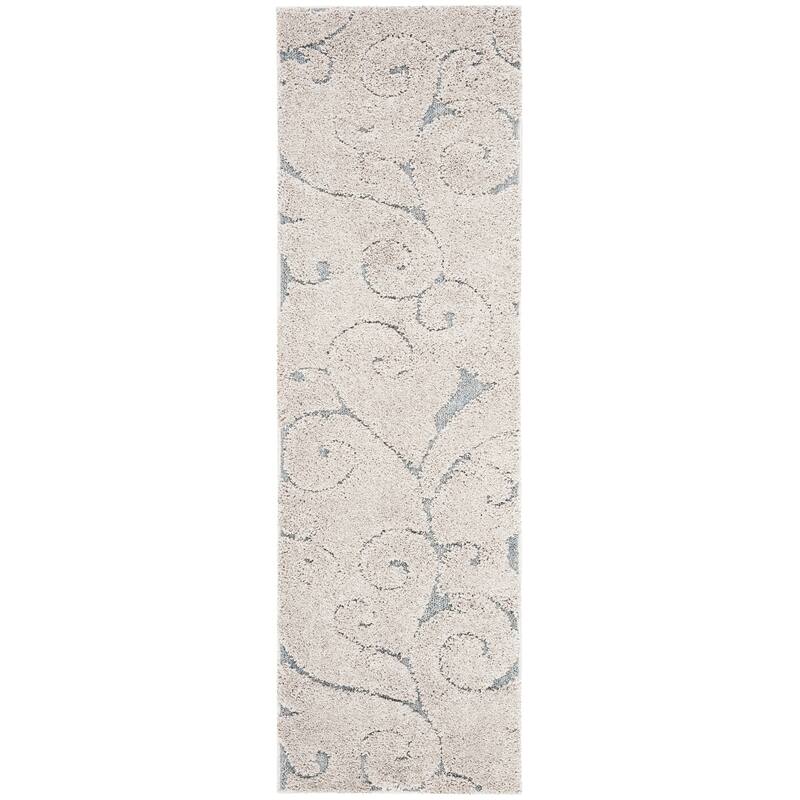 SAFAVIEH Florida Shag Shahin Scroll 1.2-inch Thick Textured Rug