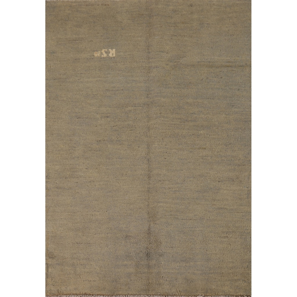 Modern Gabbeh Oriental Rug Hand-Knotted Nursery Wool Carpet - 2'10"x 3'10"