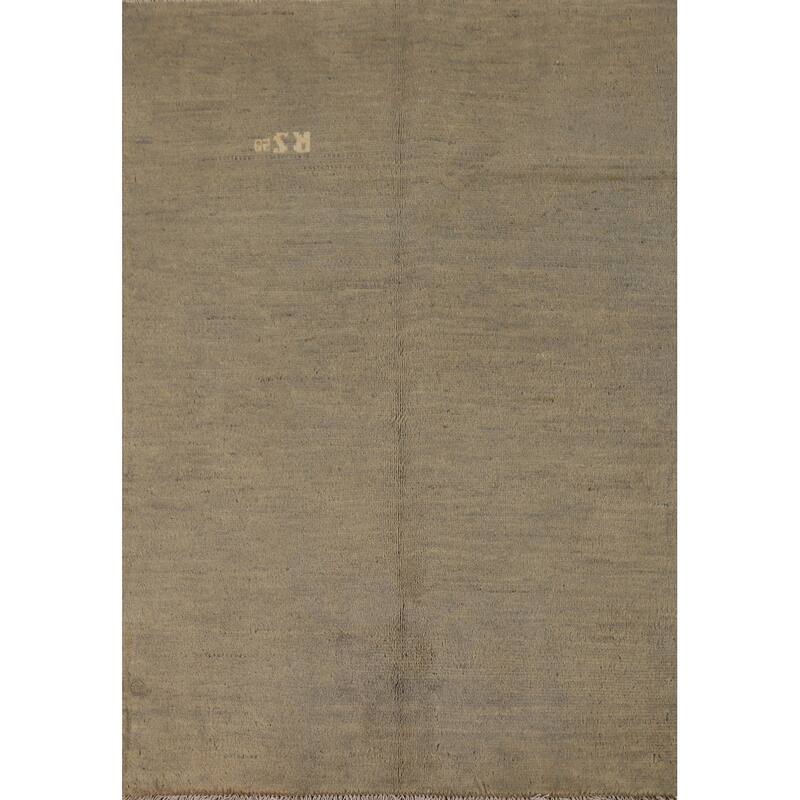 Modern Gabbeh Oriental Rug Hand-Knotted Nursery Wool Carpet - 2'10"x 3'10"