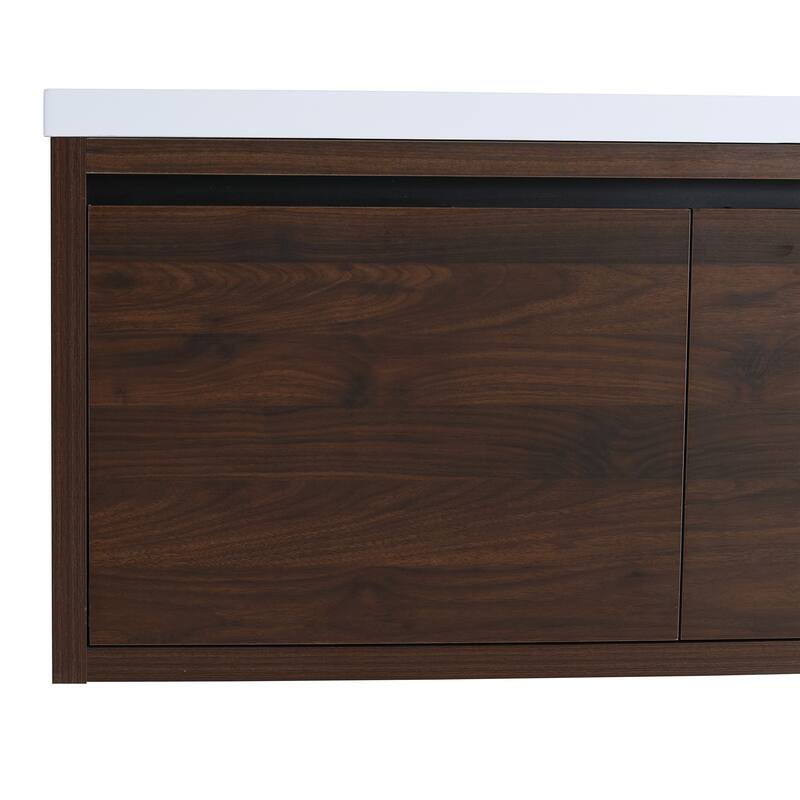 Beingnext 24"/30"/48" Bathroom Vanity with Sink, Floating Bathroom Vanity With Soft Close Door