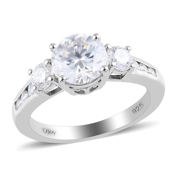 Shop LC Platinum Over 925 Sterling Silver Moissanite Ring Ct 1.7. Opens flyout.