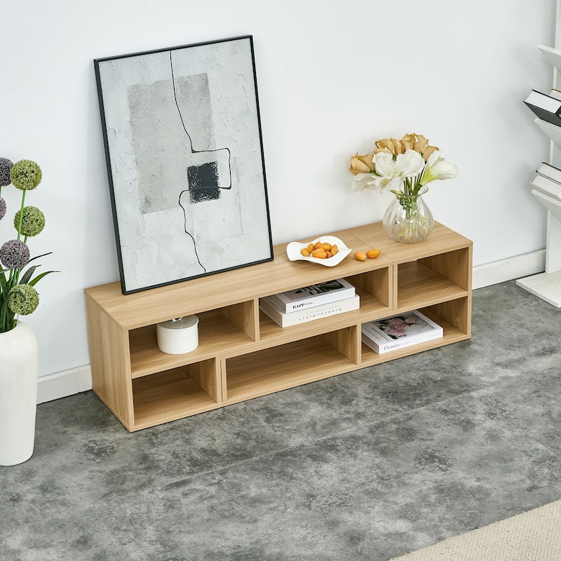 47.2" L-Shaped Modular TV Stand with Adjustable Shelves