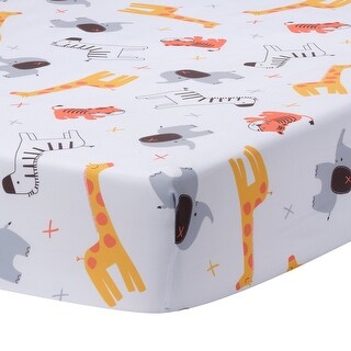 Bedtime Originals Lollipop Jungle Microfiber Baby Fitted Crib/Toddler Sheet - Crib