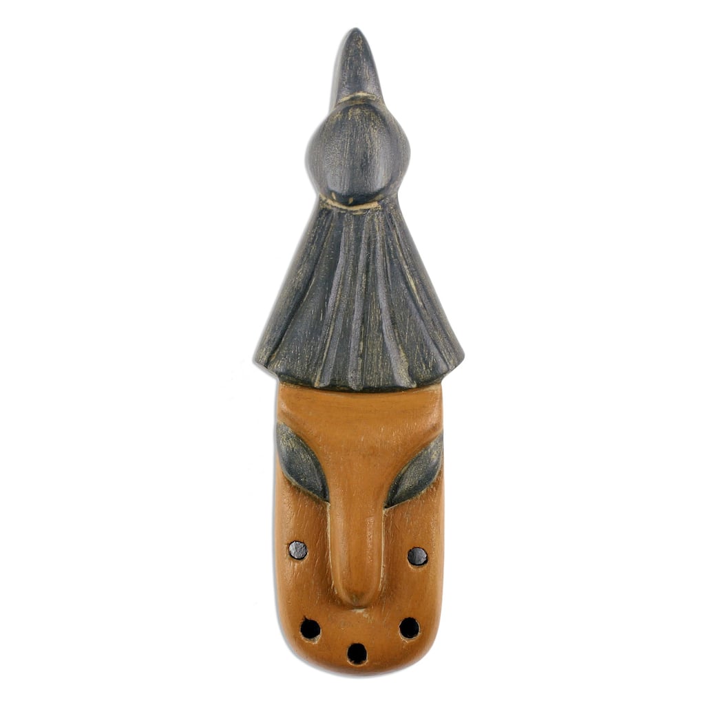 Novica Handmade The Hut African Wood Mask