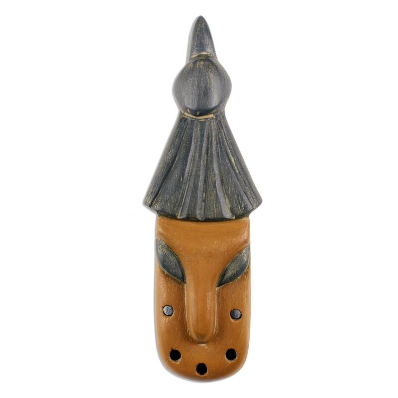 Novica Handmade The Hut African Wood Mask