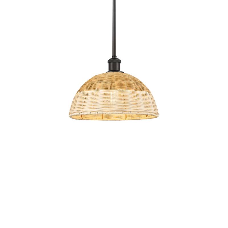 Innovations Lighting 516-1S-9-12 Bristol Natural II Pendant Bristol - Oil Rubbed Bronze / Natural