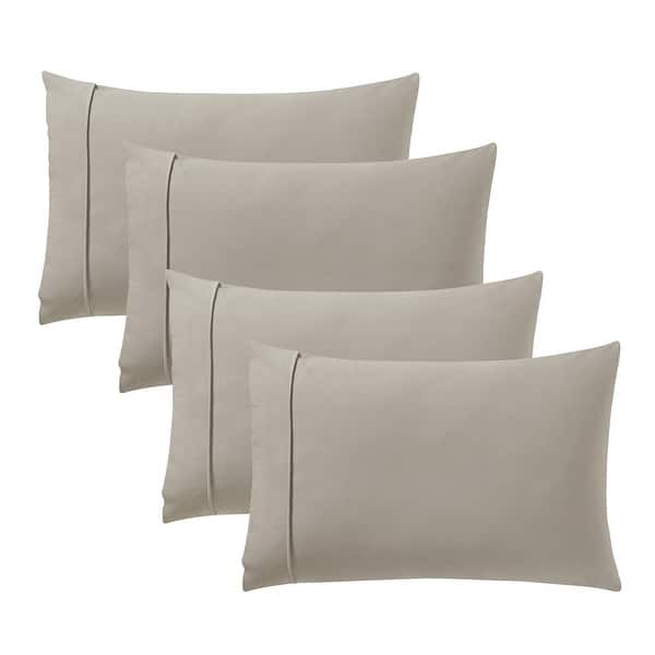 slide 2 of 40, Sweet Home Collection Ultra Soft Solid Flannel Pillowcases (4-Pack) King - Beige