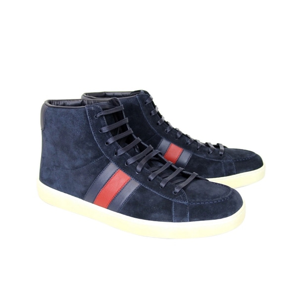 gucci navy blue shoes