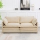 preview thumbnail 16 of 150, Corduroy Sectional Sofa with Removable Ottomans & Ultra-soft Cushions for Living Room & Bedroom Loveseats - Khaki