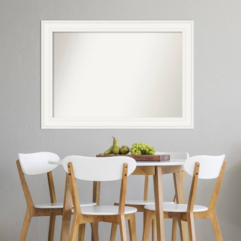 Non-Beveled Wall Mirror - Ridge Black Frame