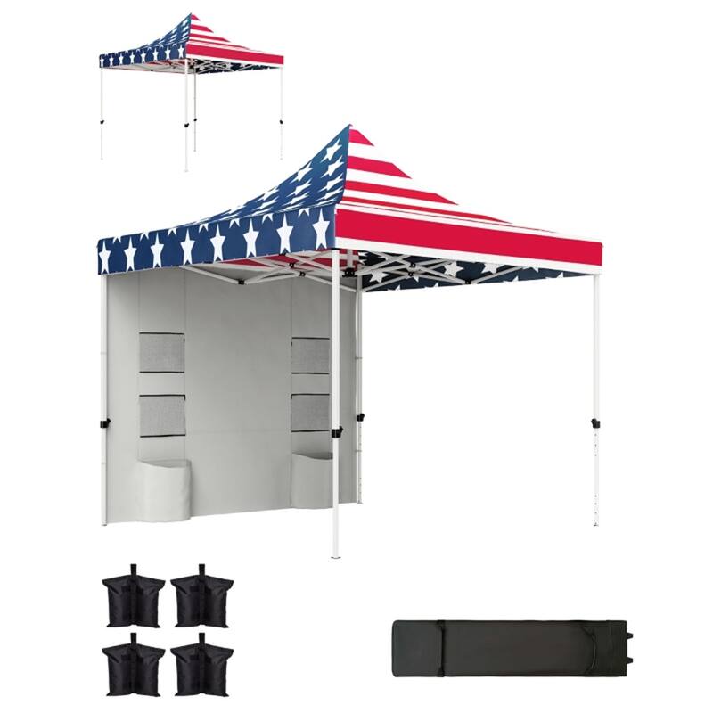 Premium Foldable Gazebo for Outdoor Events with UPF50 Sun Protection Adjustable Height and Portable Wheeled Bag