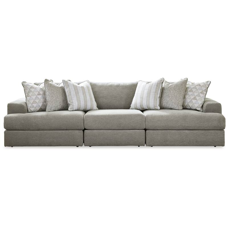 Signature Design by Ashley Avaliyah Gray 3-Piece Sectional Sofa - 128" W x 44" D x 37" H
