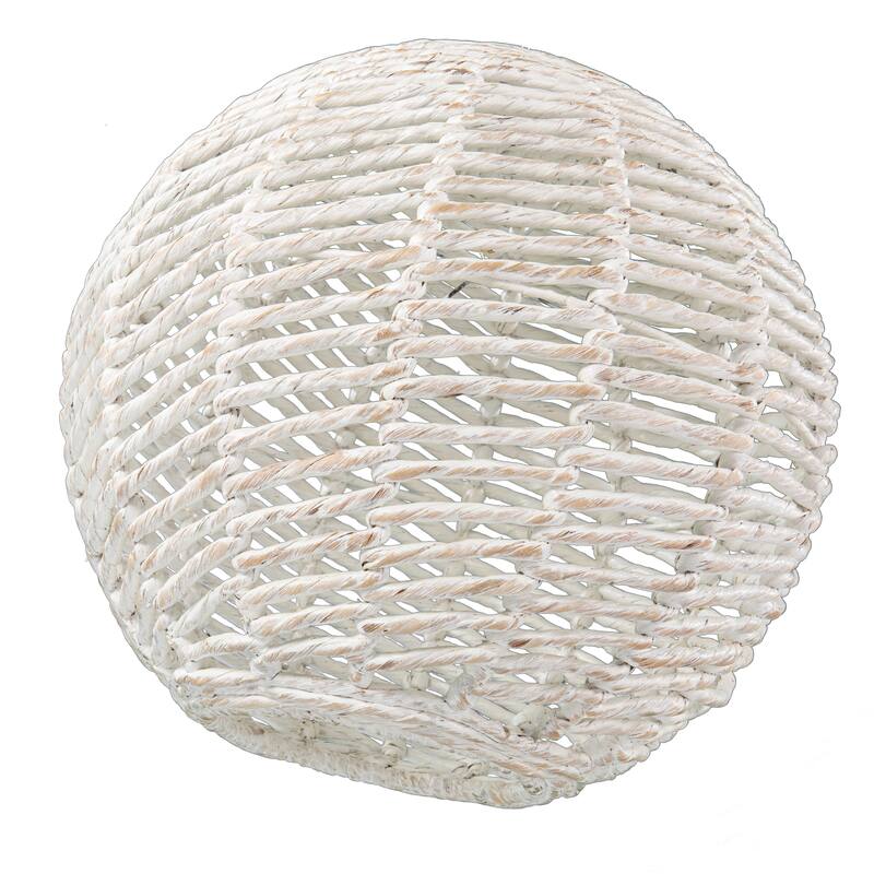 SEI Furniture Cazador Coastal White Woven Fiber Pendant Shade