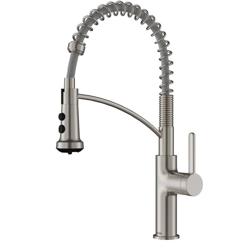 Karran Scottsdale Single Handle Commerical Pull-Down Sprayer Kitchen Faucet - Spot Free Stainless Steel