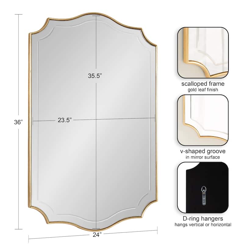 Kate and Laurel Hollyn Decorative Framed Wall Mirror