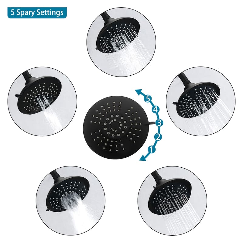 Proox 8 in Rainfall Shower Head with Handheld Shower Body Jet Shower Cambo