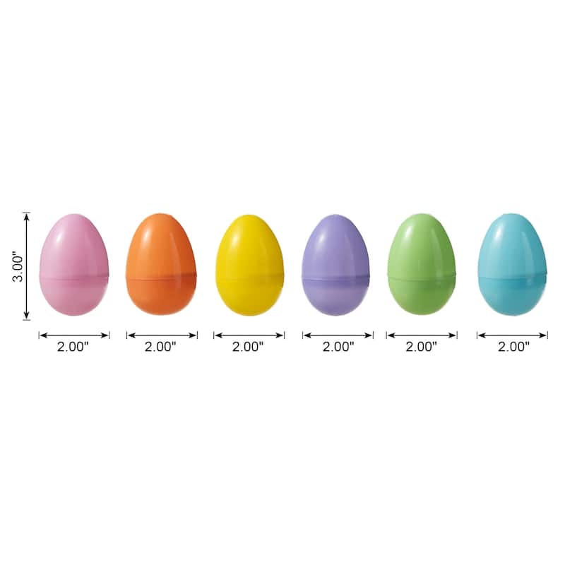 Glitzhome 60/90 Pack Easter Plastic Fillable Eggs in 6 Colors Hanging Decoration