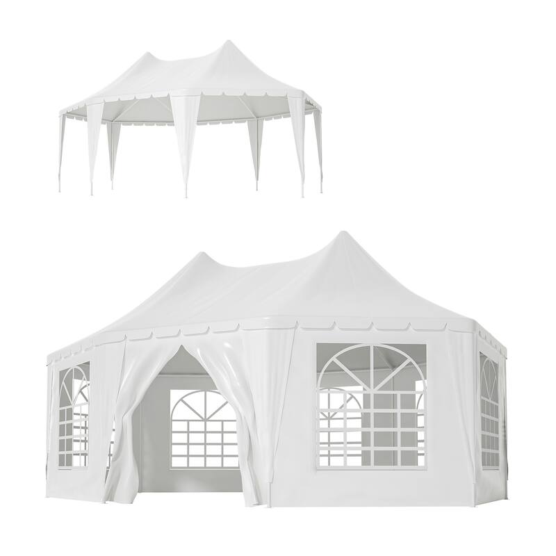 20x15 ft Wedding Party Tent Waterproof White - 88.58 * 8.46 * 7.48 -  88.58 * 8.46 * 7.48