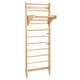 preview thumbnail 1 of 10, Natural Pine Wood 10-Level Climbing Wall Gym for Kids and Indoor Playset - 31.5” L x 20.67” W x 86.61” H Natural