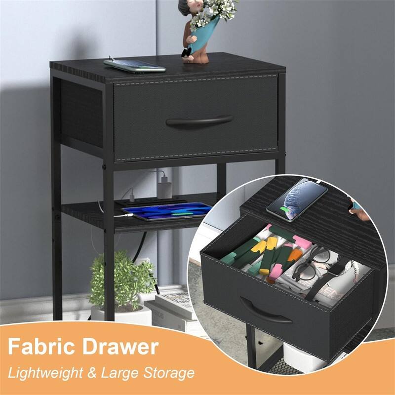 Nightstand with Charging Station