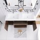 preview thumbnail 126 of 148, Floating Bathroom Vanity with Integrated Resin Top