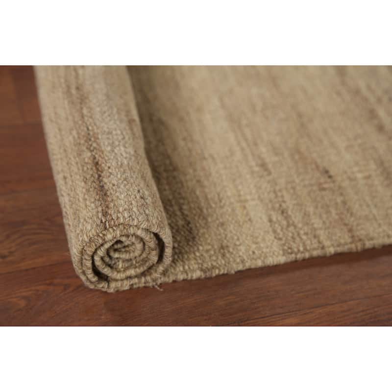Nomadic Hand-Woven Kilim Persian Vintage Rug Hand-Knotted Wool Carpet - 4'10"x 6'6"
